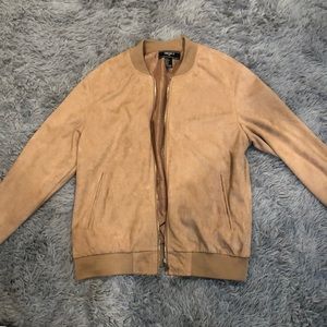 Suede bomber jacket